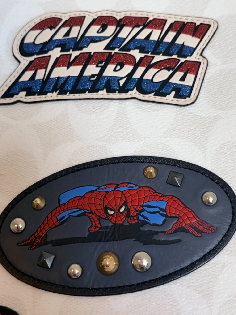 Coach x Marvel Large Tote Bag Stud Spider-Man Captain America - Picture 6 of 13